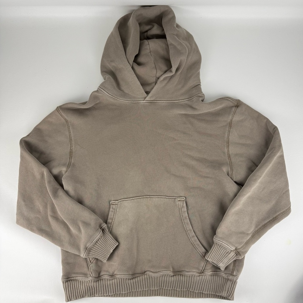 Elwood Organic Cotton Hoodie – Size S – Taupe / Washed Stone